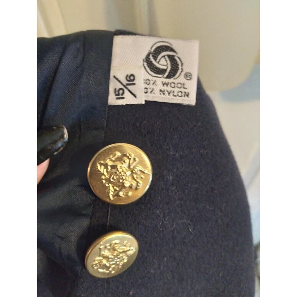 Forecaster Of Boston Wool Peacoat Coat Blue Gold Button Pockets Women's Sz 15/16 - Picture 7 of 9